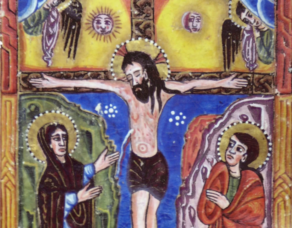 Jésus élevé sur la croix