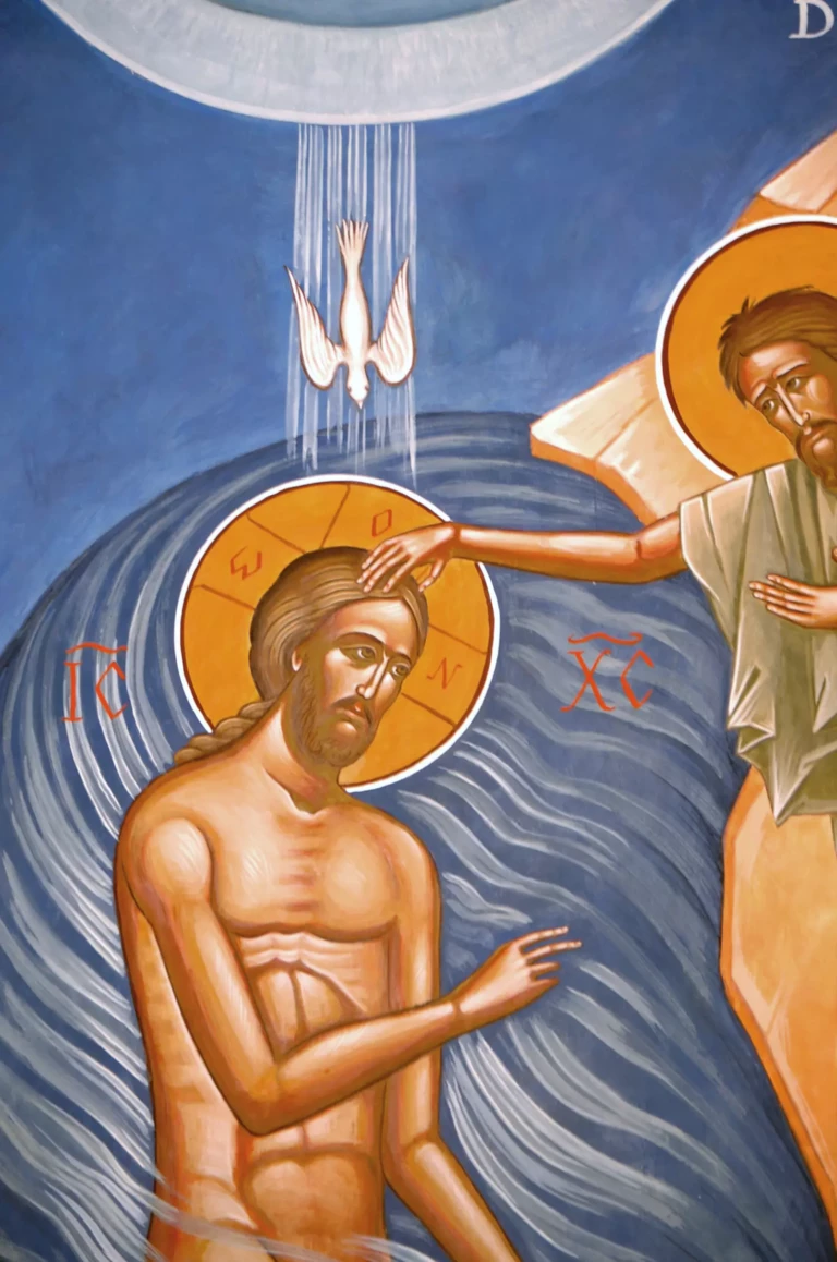 Le baptême du Christ, onction paradisiaque