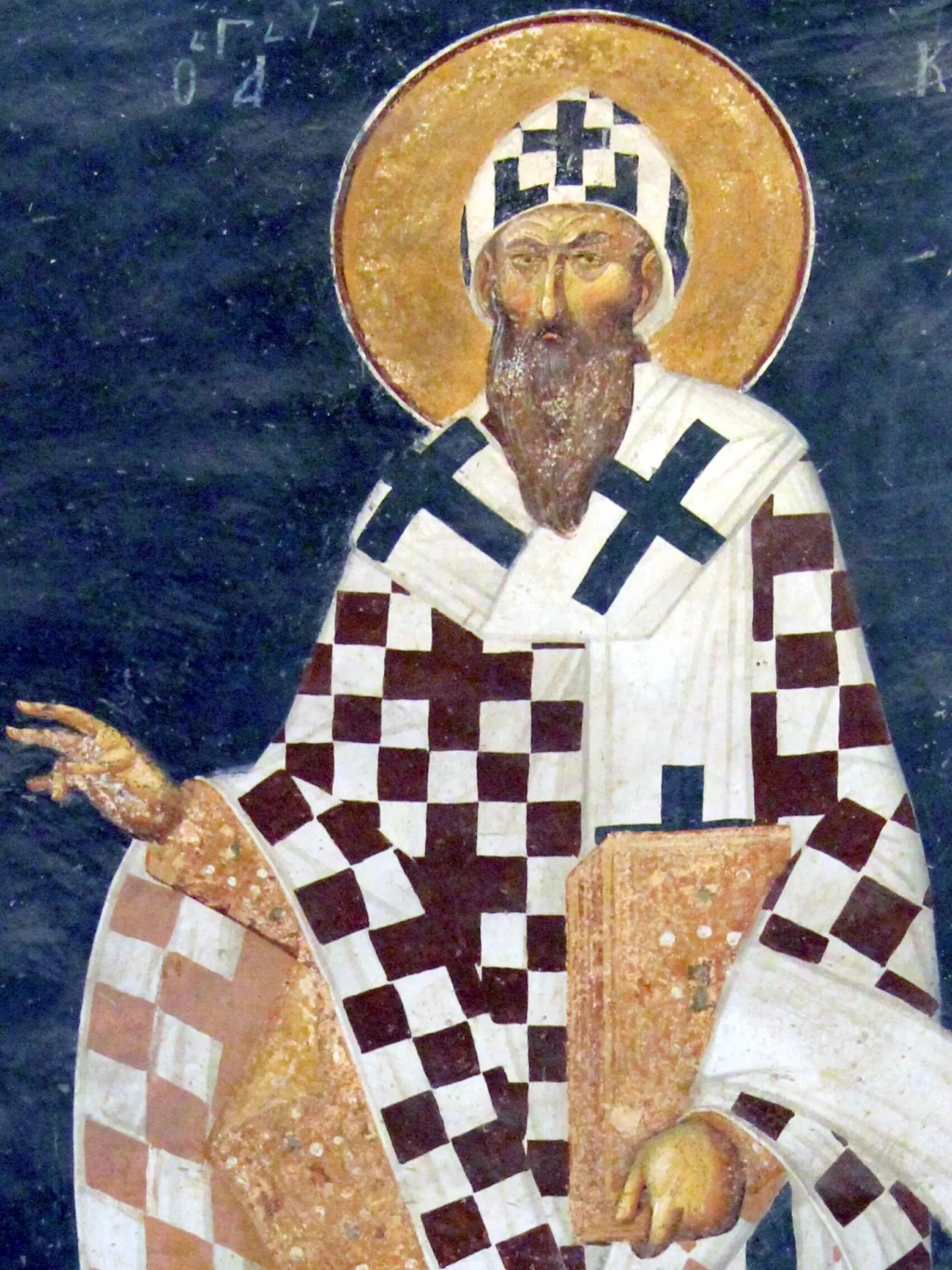 Cyrille d'Alexandrie (v. 375-444) - fresque de l'église Saint-Sauveur in Chora, Istanbul
