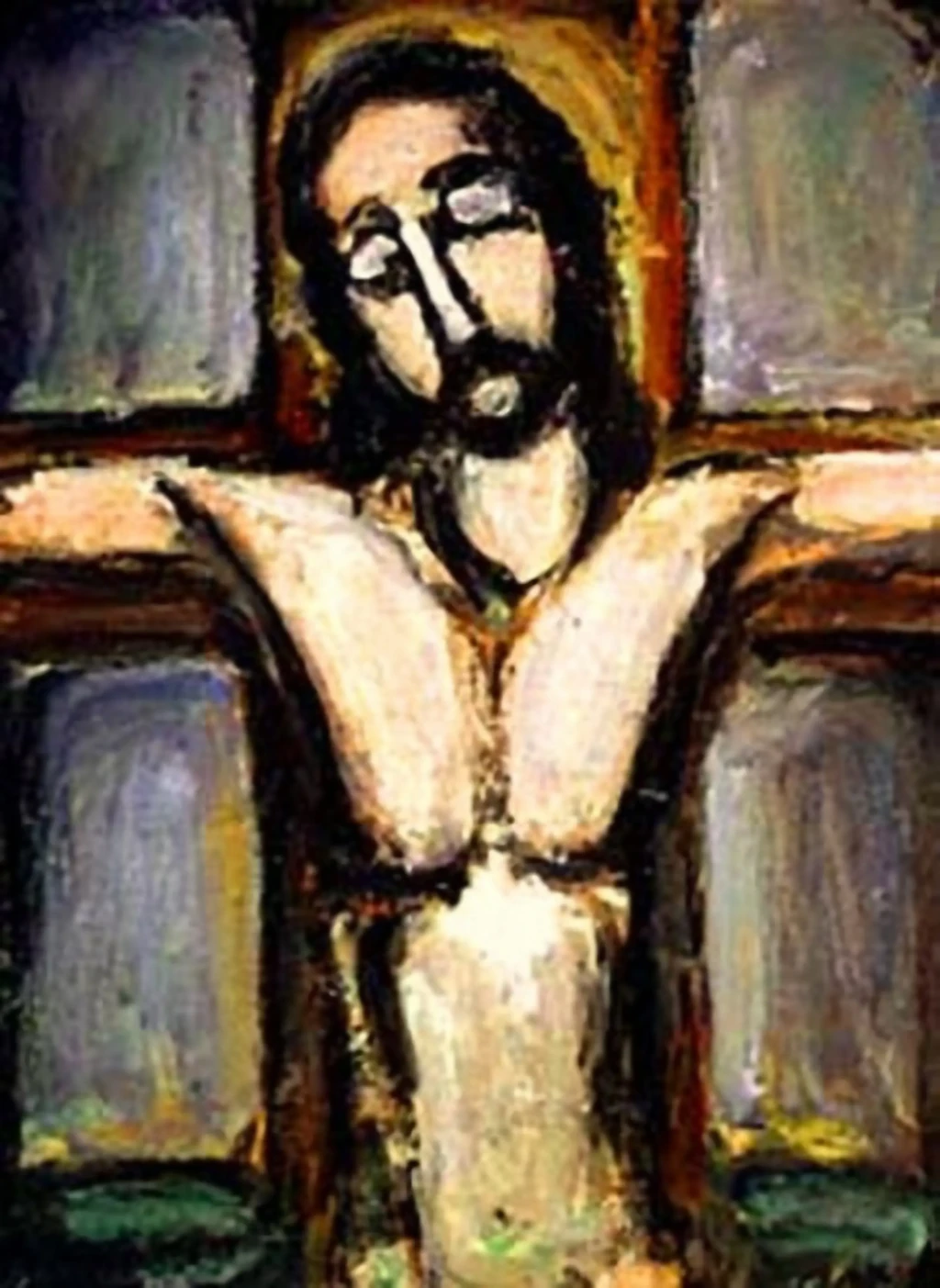 Georrges Rouault (1871-1958) Christ en croix, vers 1930