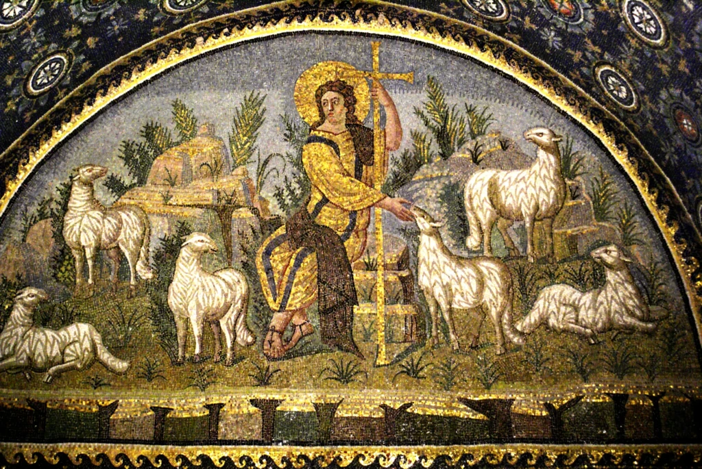 Le bon Berger, mausolée de Galla Placidia, Ravenne, Ve s. © D.Vigne 2015