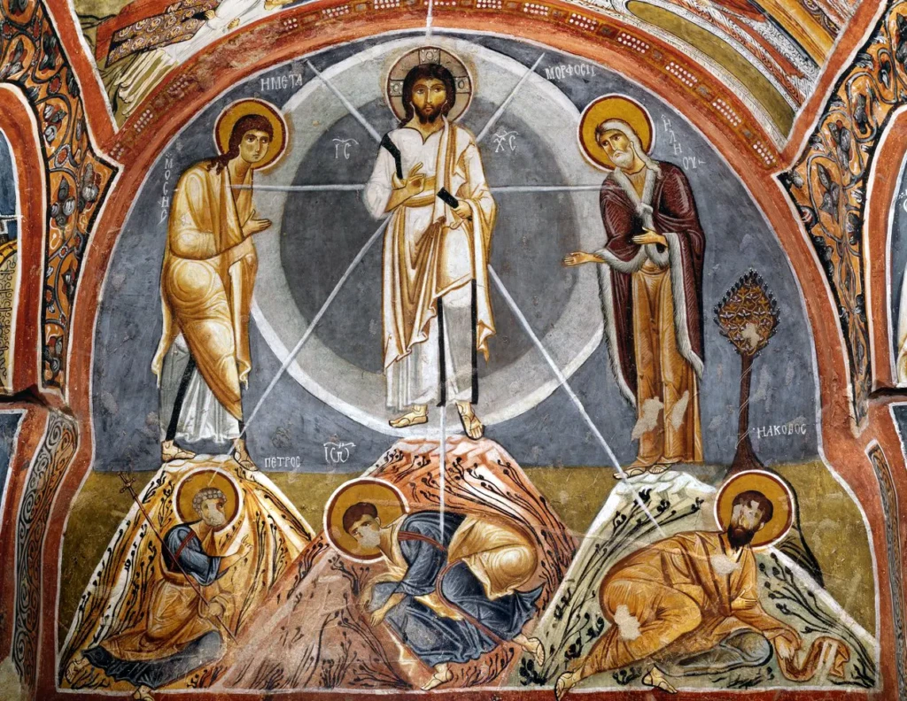 Jésus transfiguré, fresque de l'église de Karanlik, Cappadoce, XIIe s.