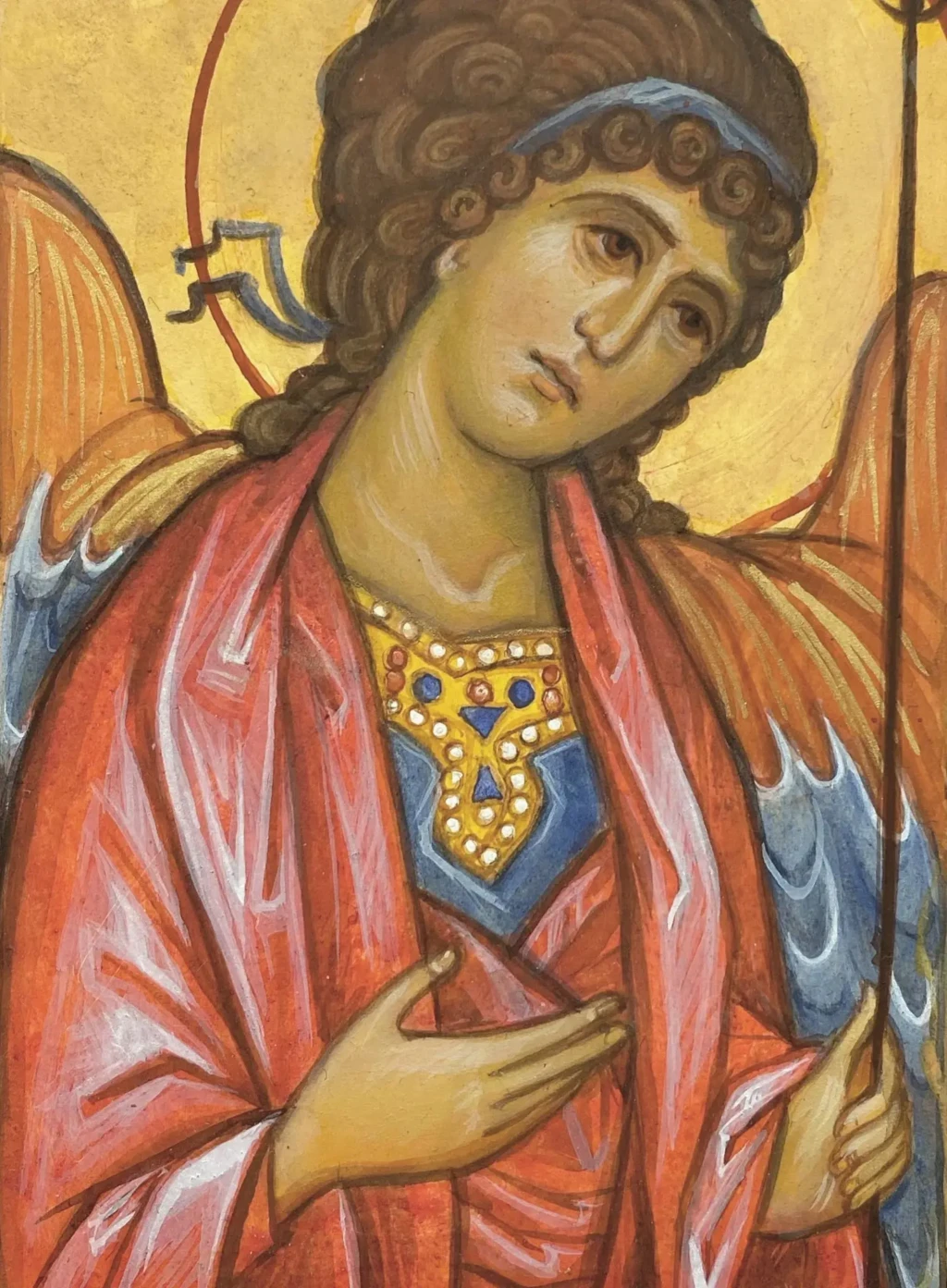Ange intercesseur, icône contemporaine © Katherine Sanders